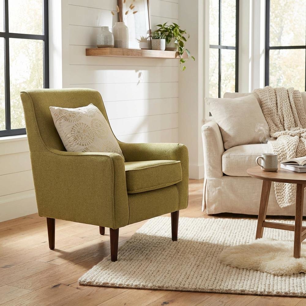 Laura Mid Century Arm Chair - Terrace Green. Picture 2