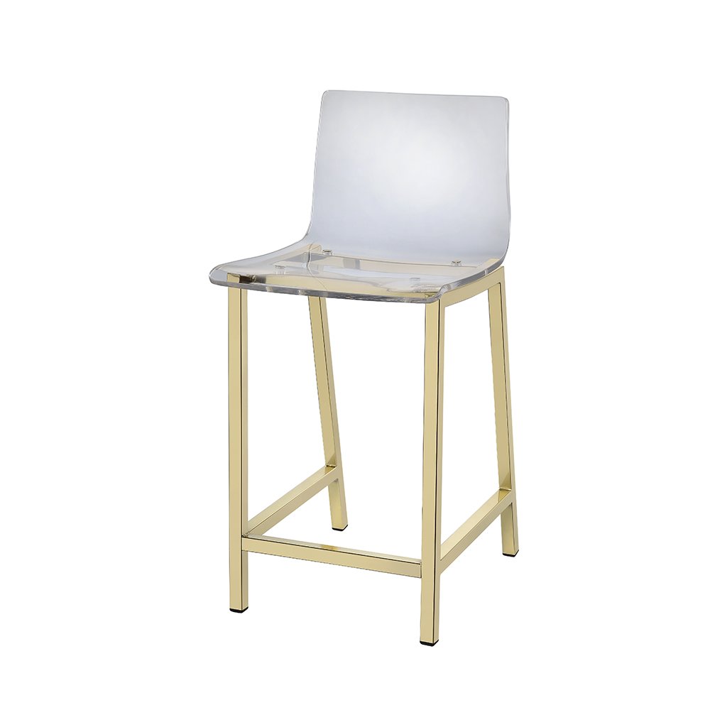 Acrylic Counter Stool Gold - Set of 2. Picture 4