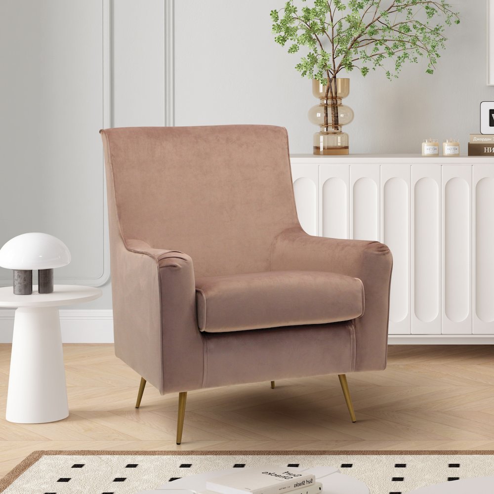 Lana Mid Century Arm Chair - Chantel Rose. Picture 8