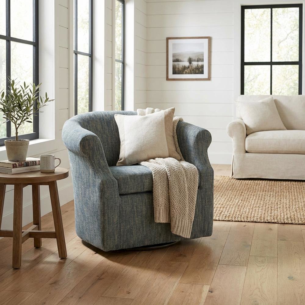 Nikole Swivel Chair  - Hampden Navy. Picture 2