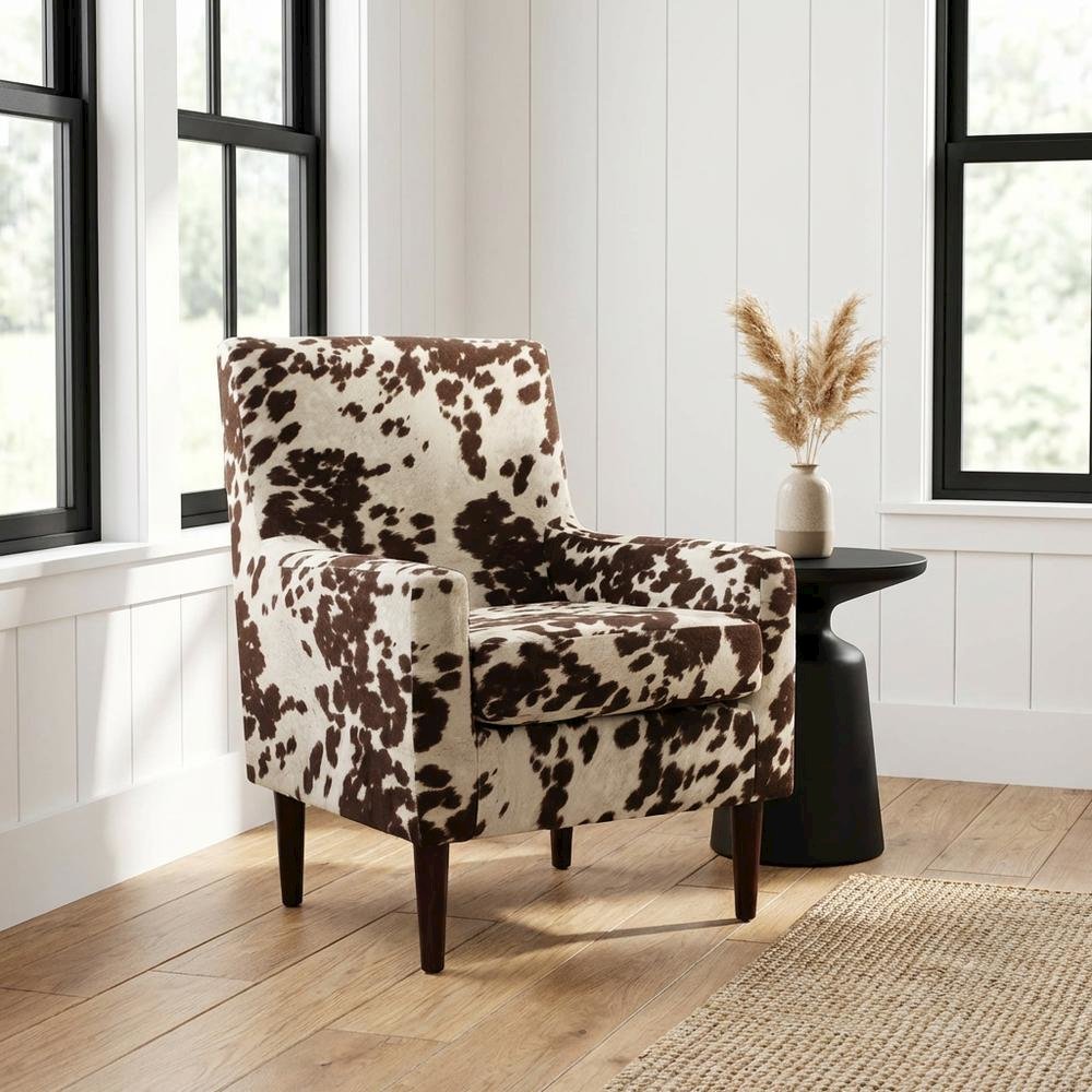Emma Arm Chair - Cowhide Brown. Picture 2
