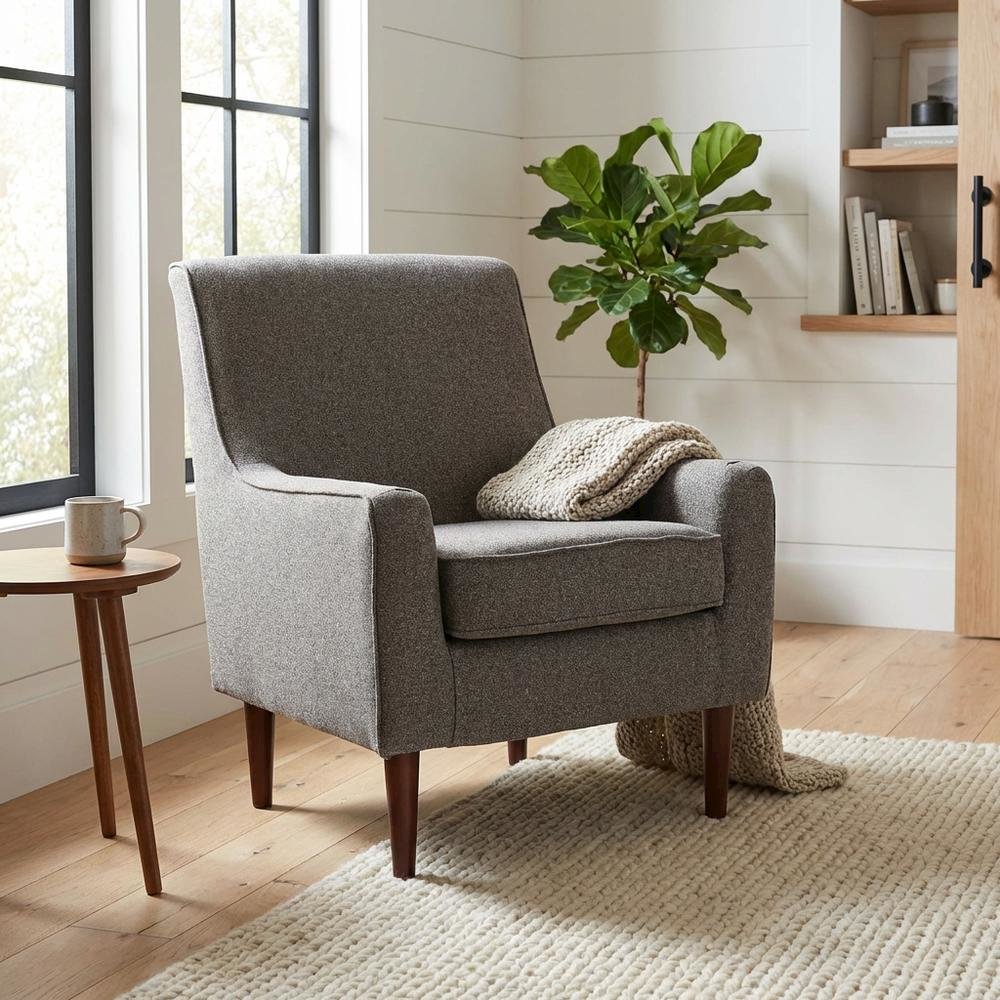 Laura Mid Century Arm Chair - Terrace Granite. Picture 2