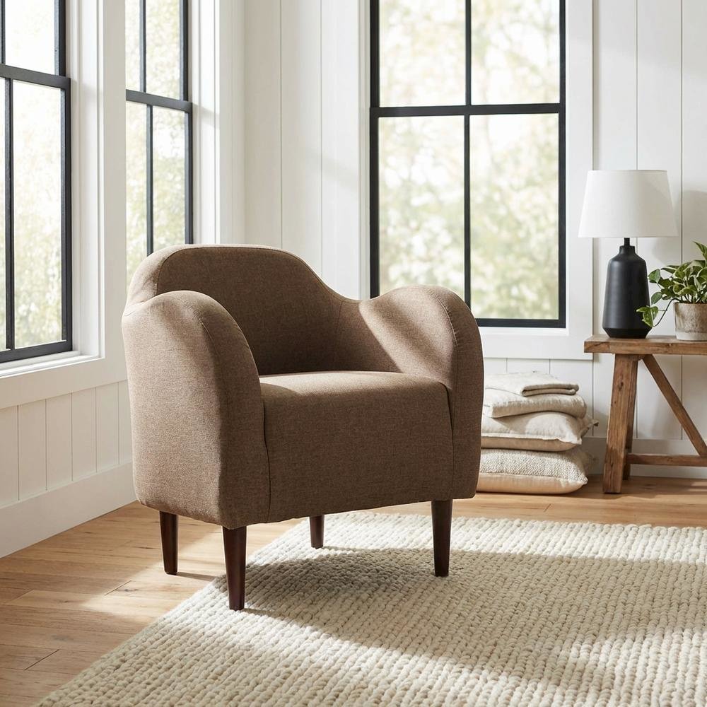 Julian Mid Century Arm Chair - Pecan. Picture 2