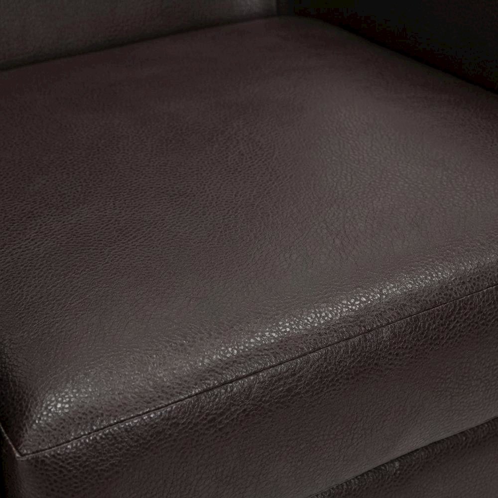 Emma Arm Chair - Leatherette Walnut. Picture 3
