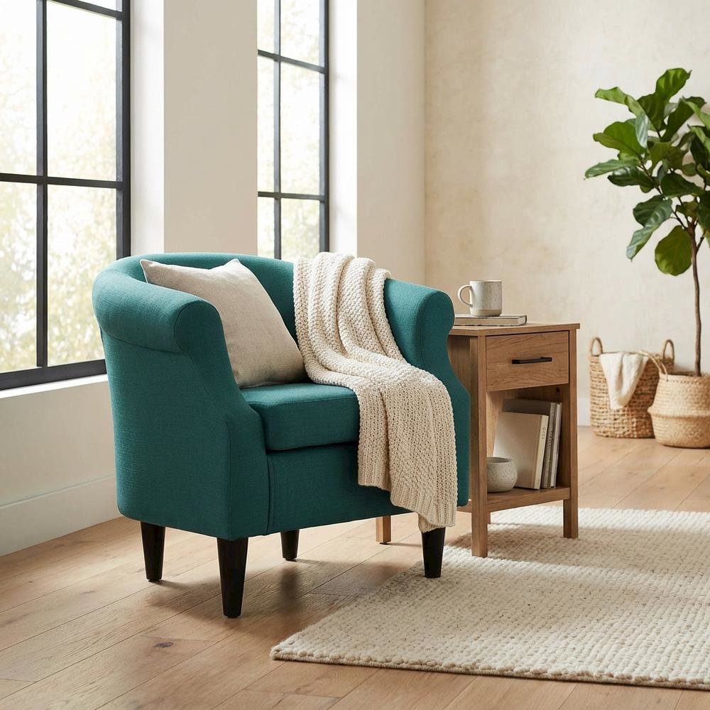 Nikole Club Chair - Klein Teal Blue. Picture 2