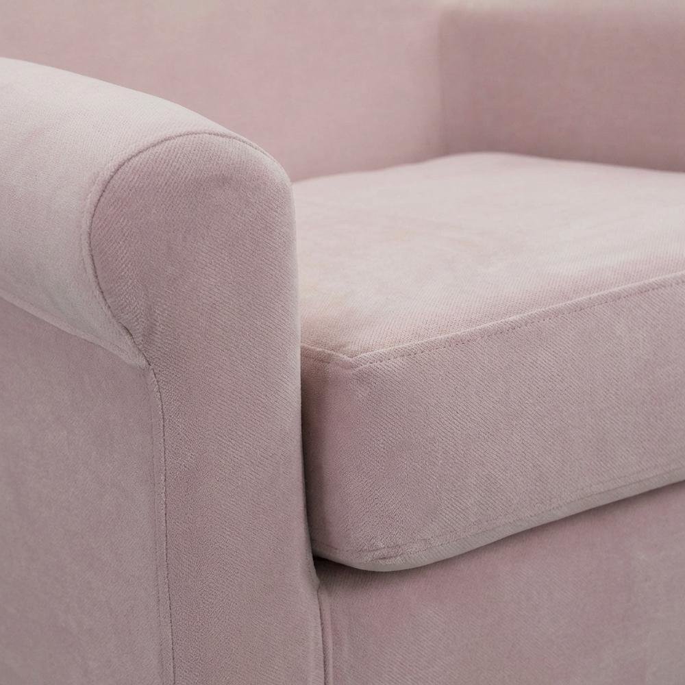 Ellis Rolled Arm Lounge Chair - Pink. Picture 3