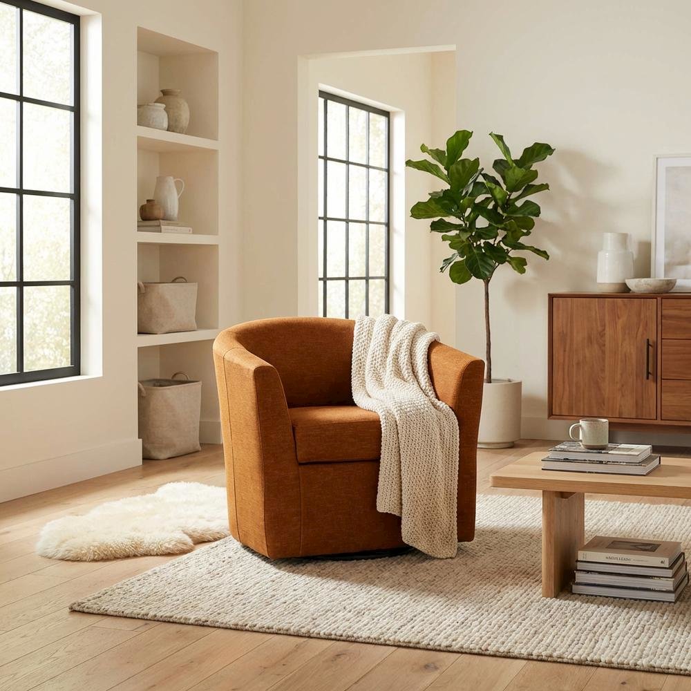 Windsor Swivel Chair  - Tangerine. Picture 2