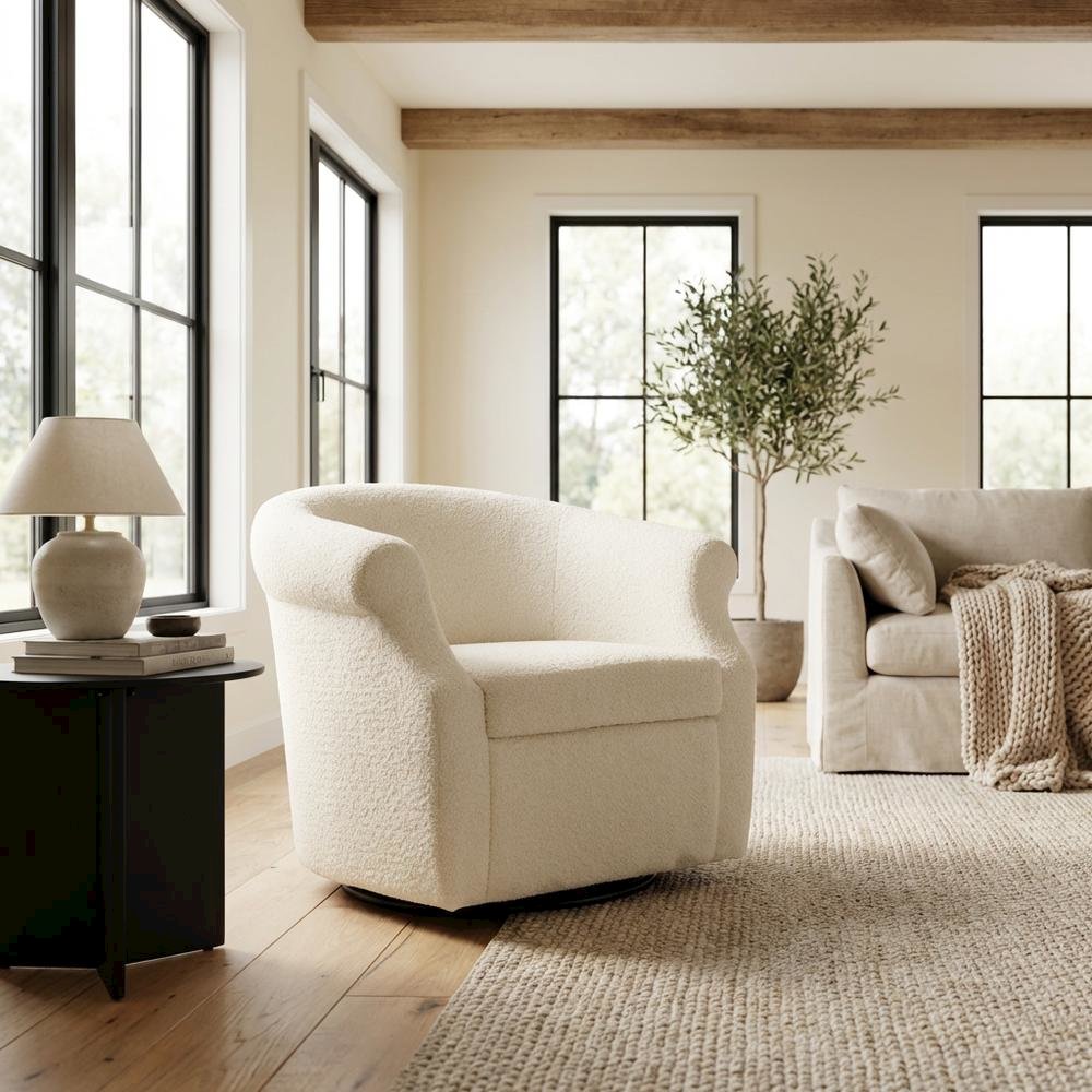 Nikole Swivel Chair  - Oslo Ivory. Picture 2