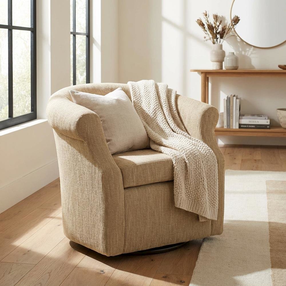 Nikole Swivel Chair  - Hampden Oatmeal. Picture 2