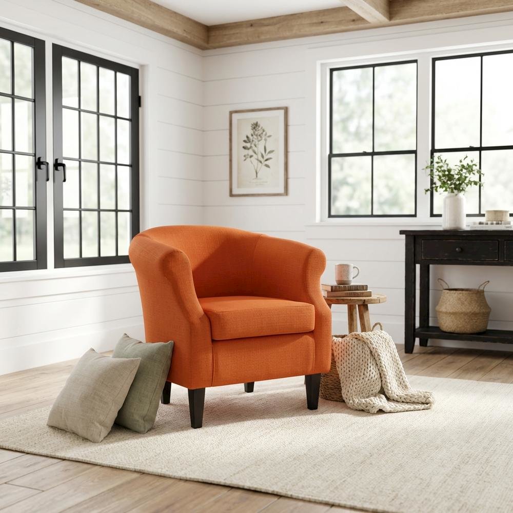 Nikole Club Chair - Stallion Orange. Picture 2