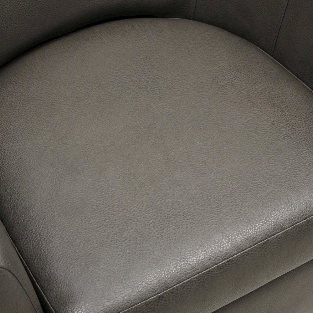 Winko Barrell Chair - Leatherette Brown. Picture 3