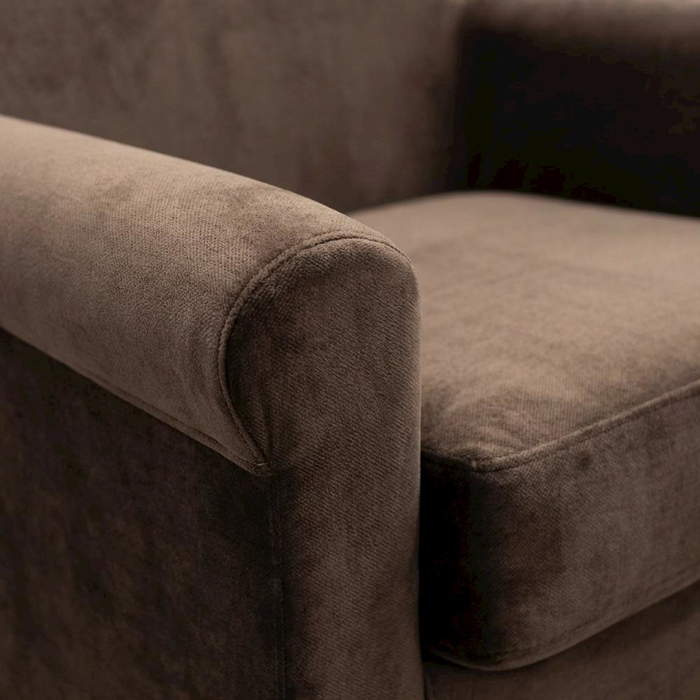 Ellis Rolled Arm Lounge Chair - Pecan. Picture 3