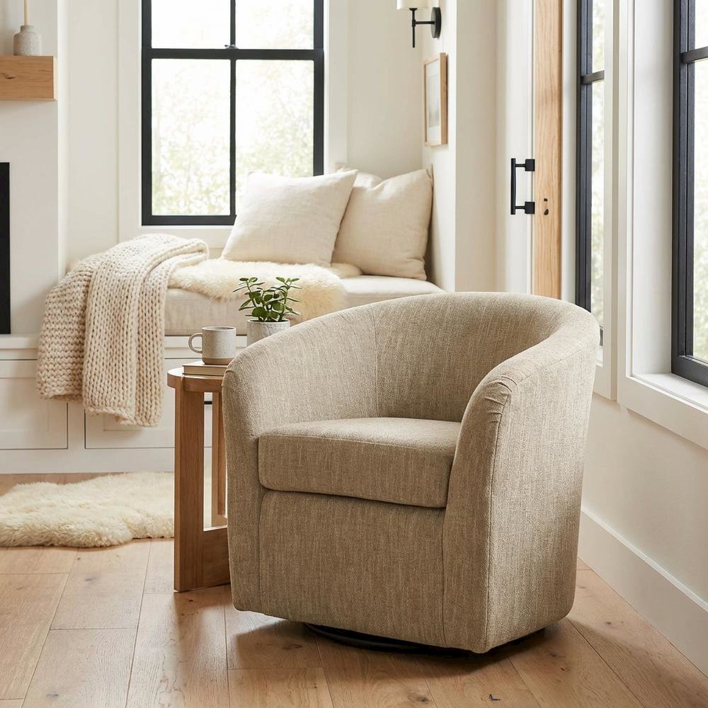Tub Swivel Chair  - Hampden Oatmeal. Picture 2