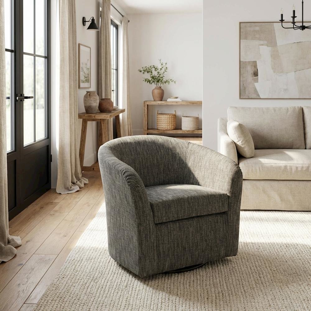 Tub Swivel Chair  - Hampden Charcoal. Picture 2