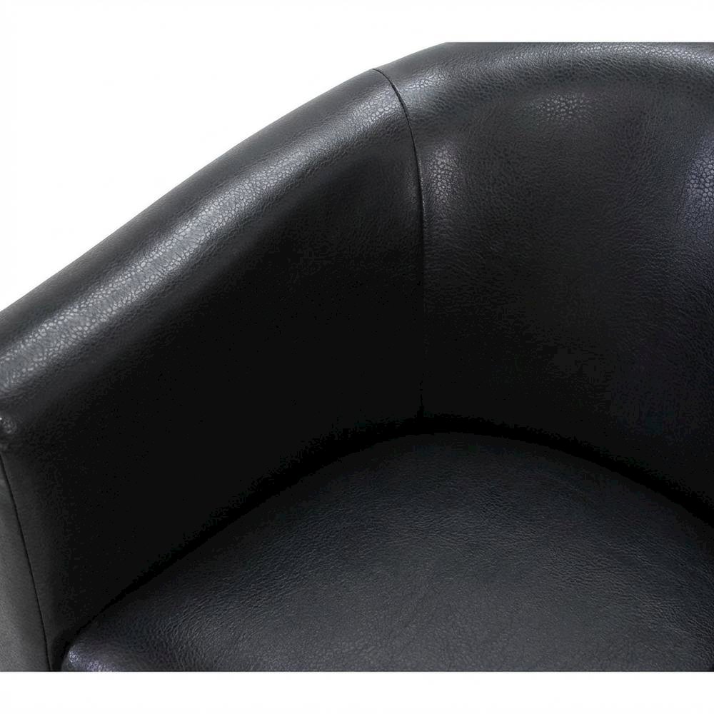 Savannah Club Chair - Leatherette Black. Picture 3