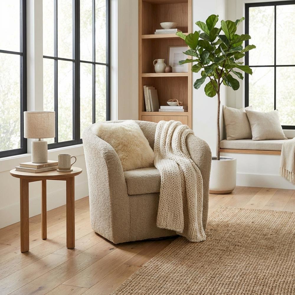 Tubs Swivel Chair  - Oslo Camel. Picture 2