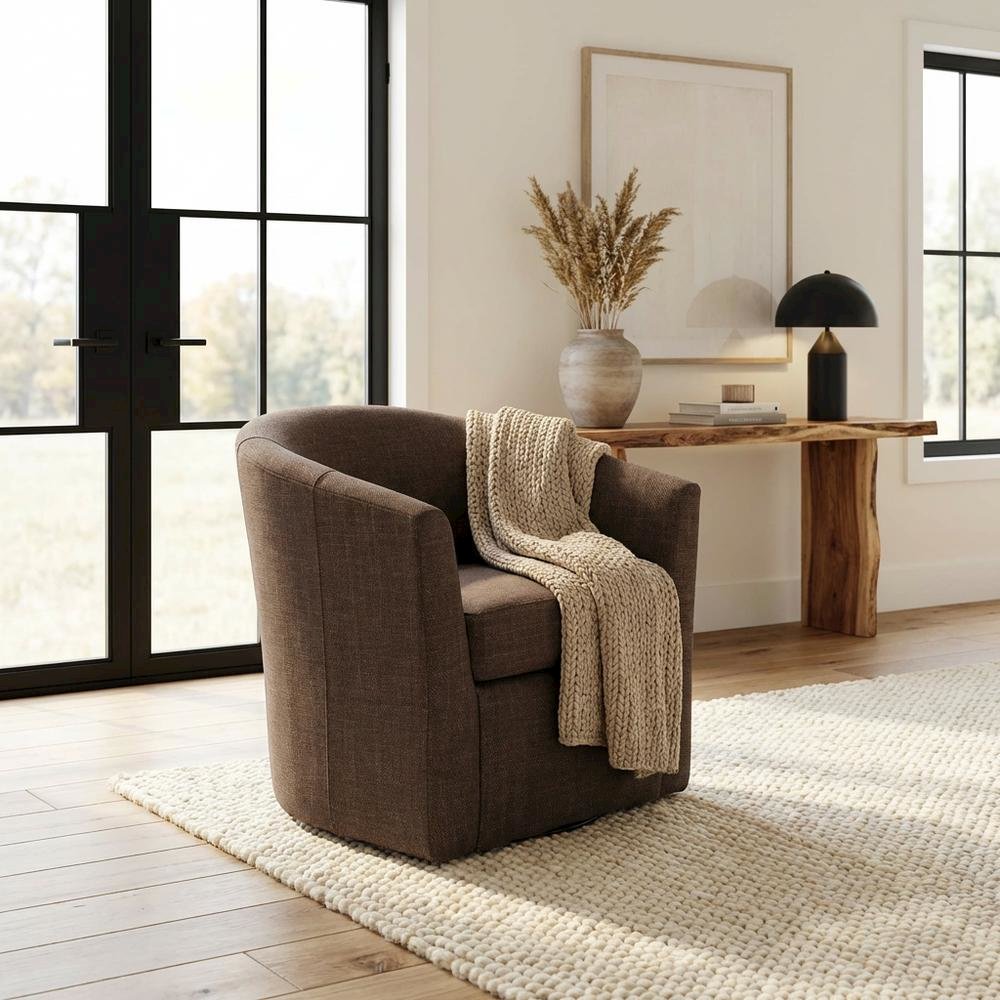 Windsor Swivel Chair  - Blake Truffle. Picture 2