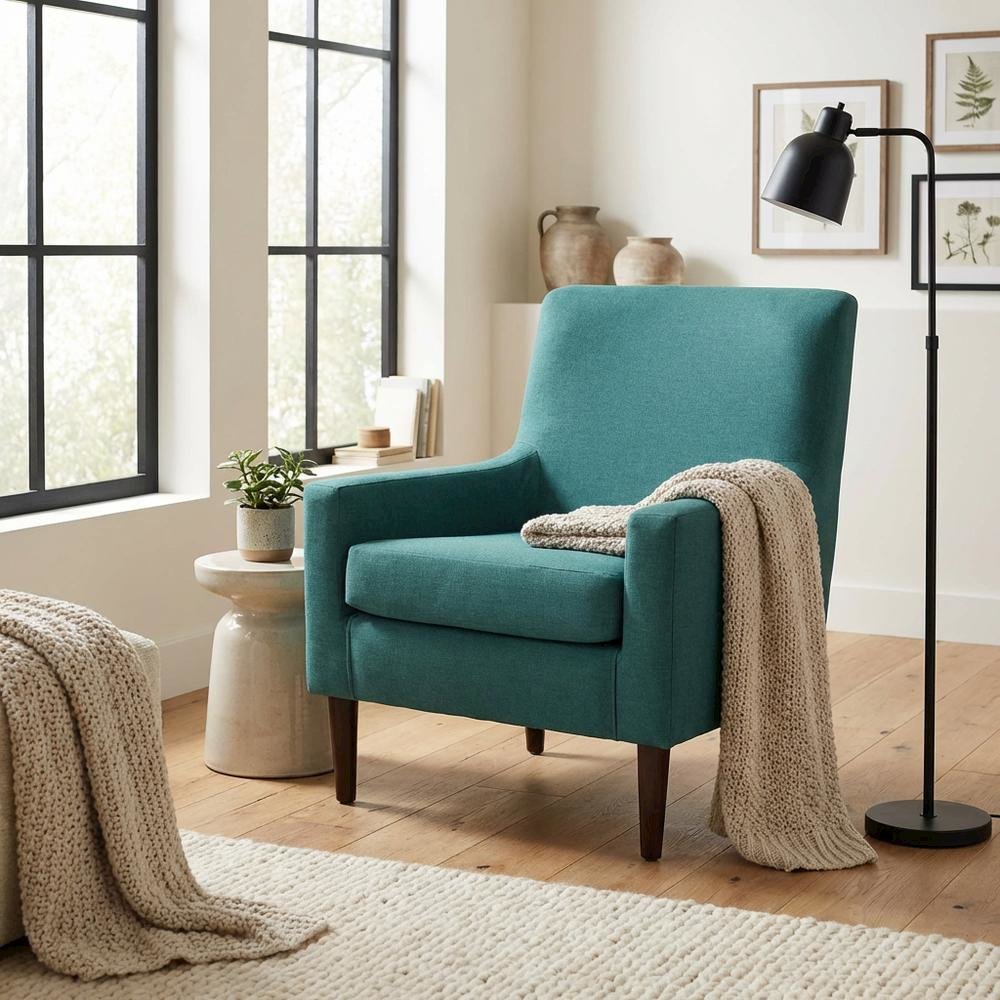 Emma Arm Chair - Caribbean Teal. Picture 2