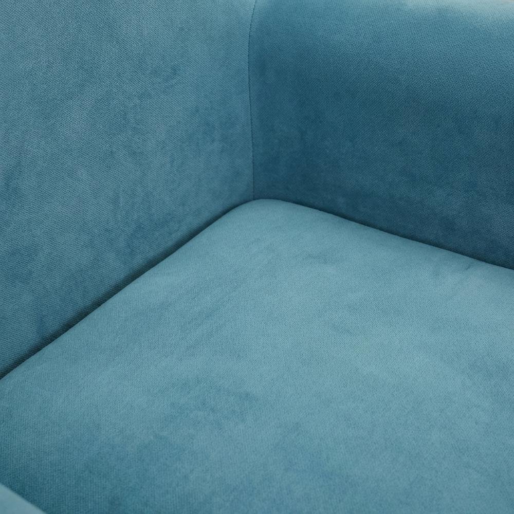 Ellis Rolled Arm Lounge Chair - Teal. Picture 3