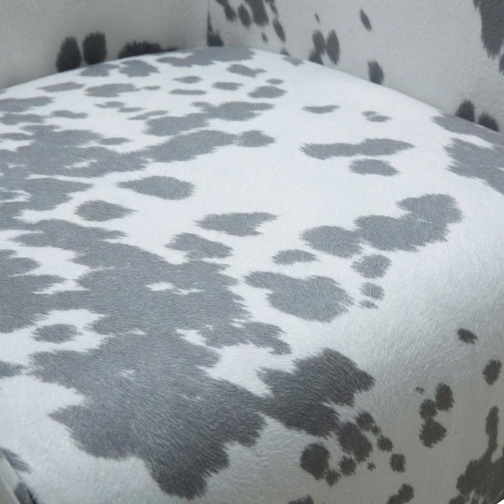 Savannah Club Chair -  Cowhide Silver. Picture 3