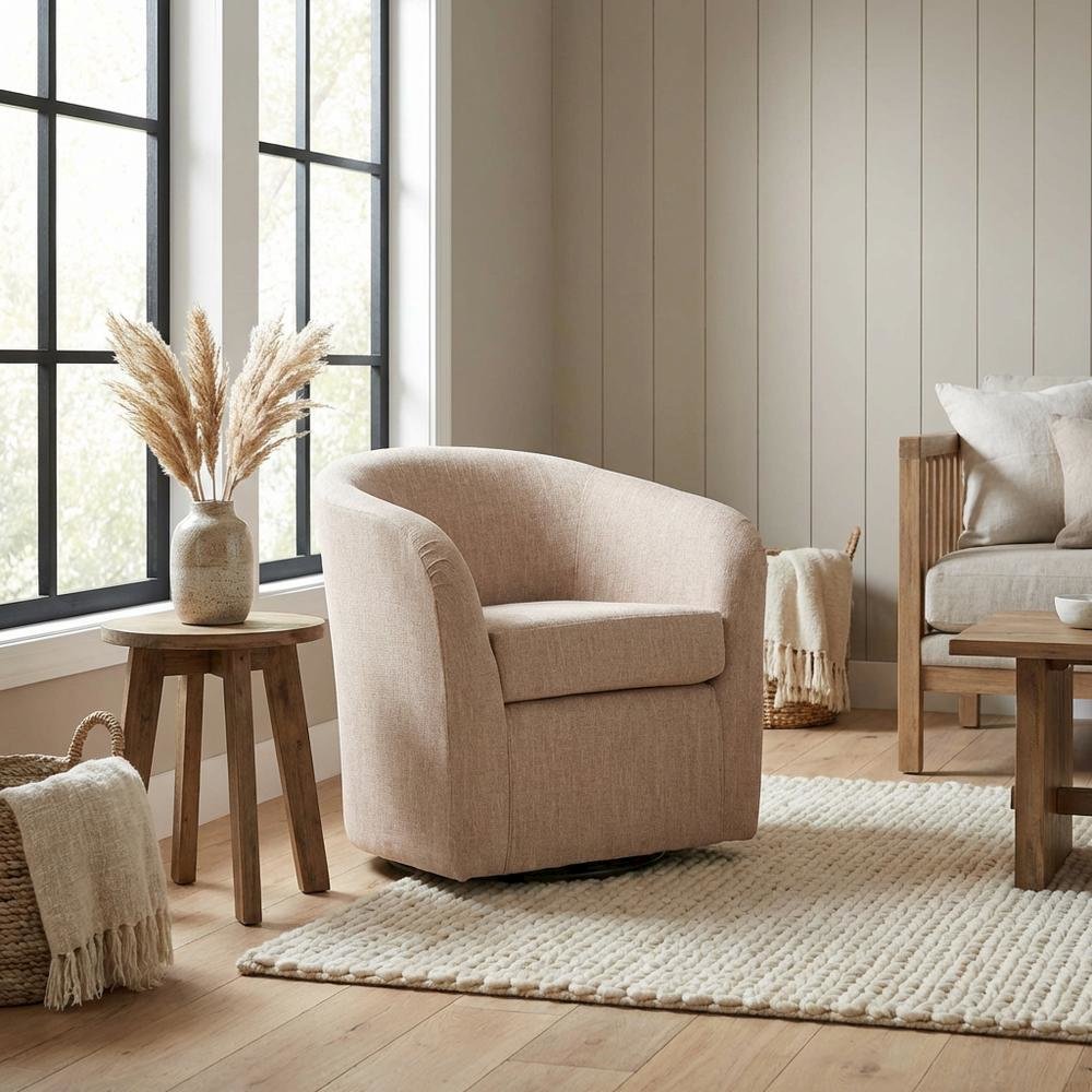 Tub Swivel Chair  - Hampden Blush Pink. Picture 2