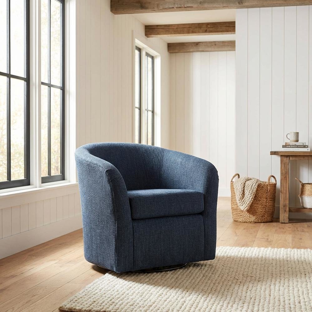 Tub Swivel Chair  - Hampden Navy. Picture 2
