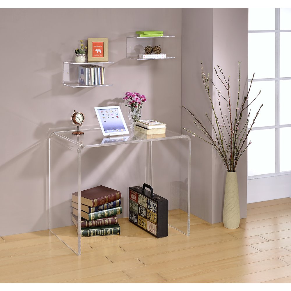Clear Lucite Acrylic Student Desk Writing Study Table. Picture 2