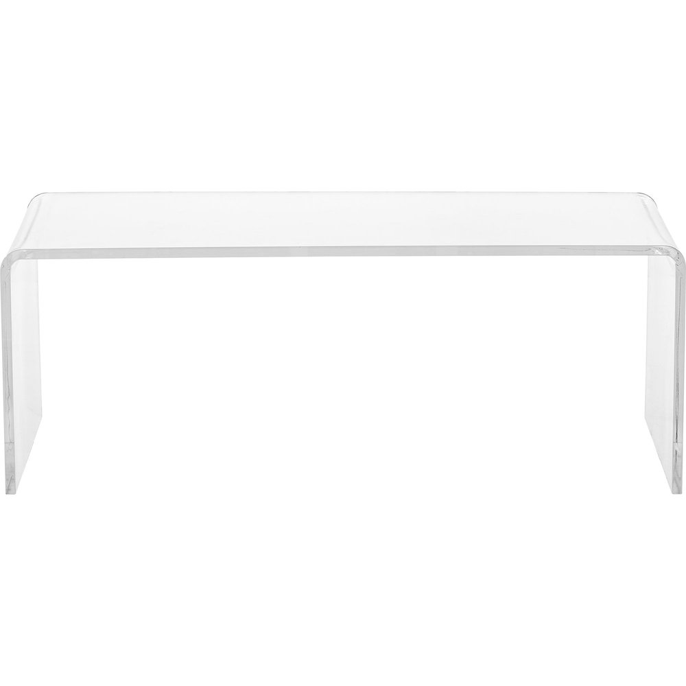 Clear Lucite Acrylic Low Profile Rectangular Coffee Table. Picture 1