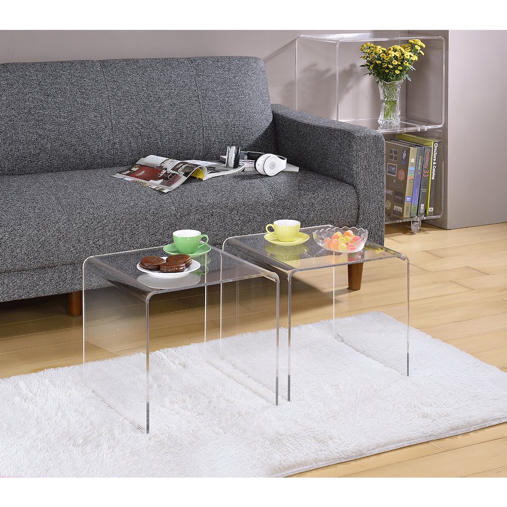 Acrylic Cocktail Tables - Set of 2. Picture 3