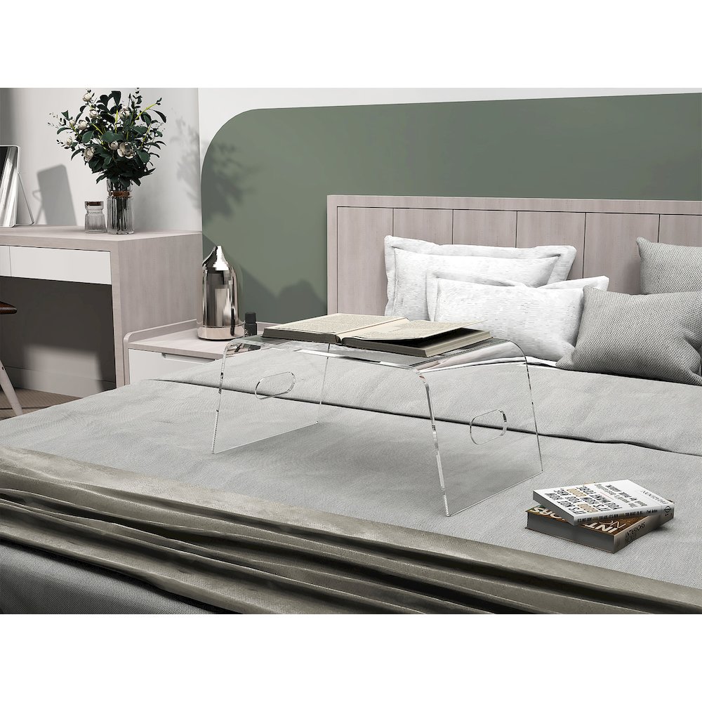 Clear Lucite Acrylic Bed Tray Laptop Breakfast Table. Picture 4
