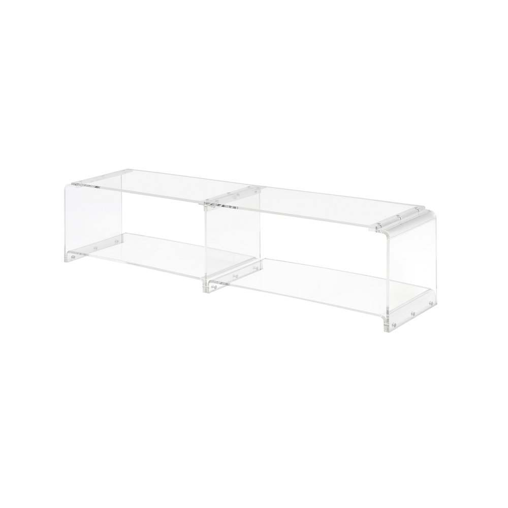 Clear Lucite Acrylic Wide TV Stand Entertainment Console. Picture 1