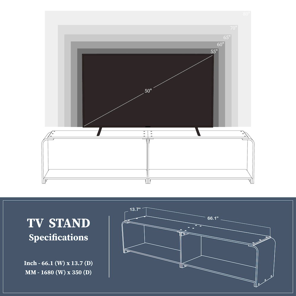 Clear Lucite Acrylic Wide TV Stand Entertainment Console. Picture 2