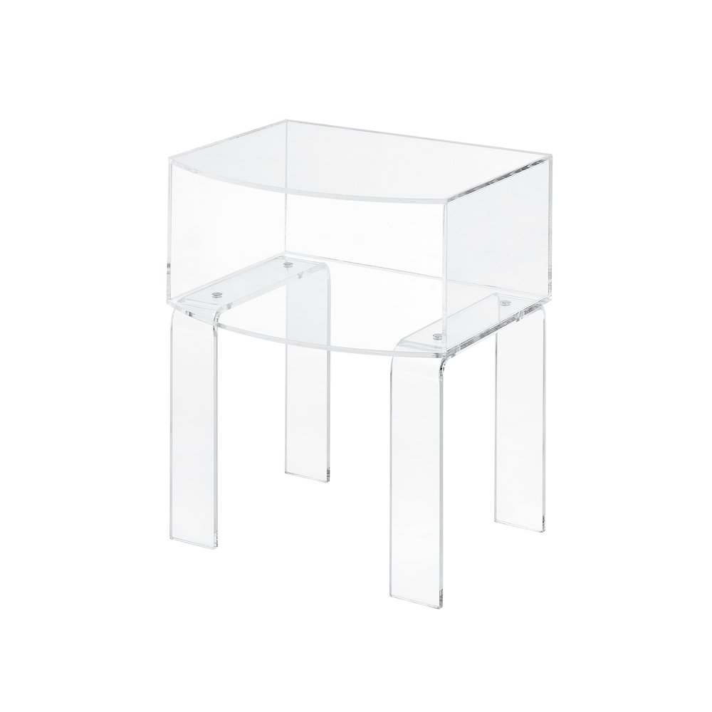 Clear Lucite Acrylic Modern Open End Table Side Accent. Picture 1