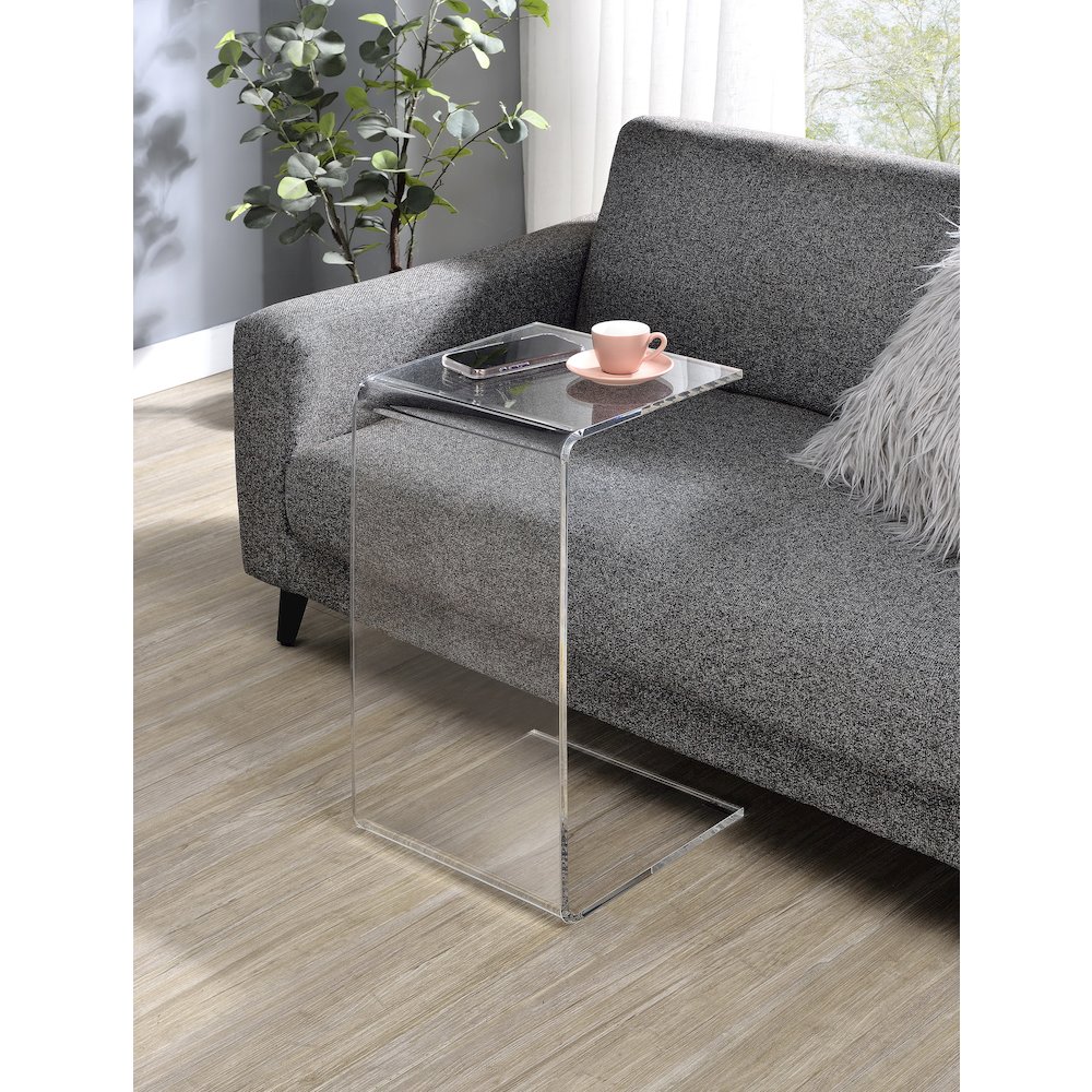 Acrylic C Shape Accent Table - Set of 2. Picture 2
