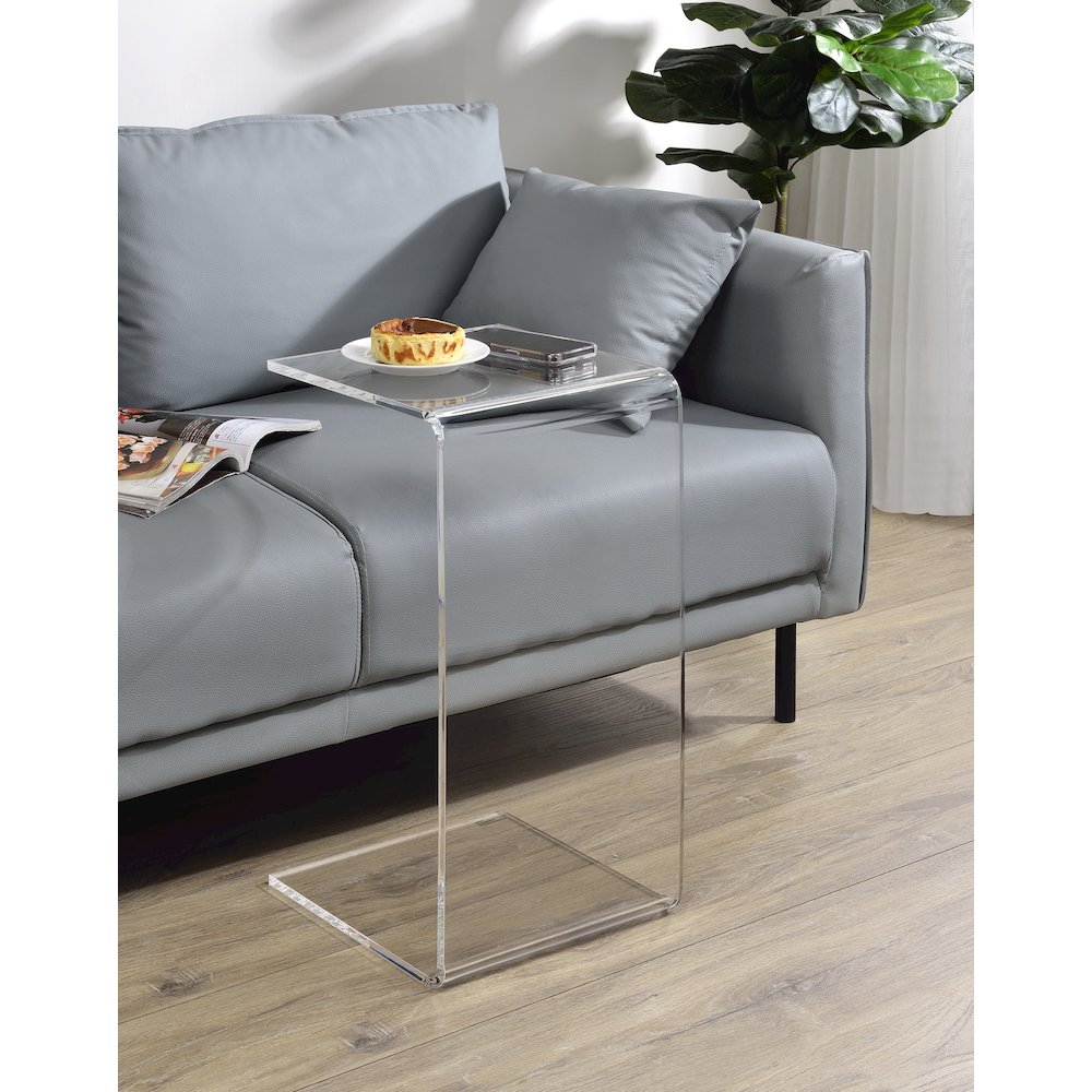 Acrylic C Shape Accent Table - Set of 2. Picture 3