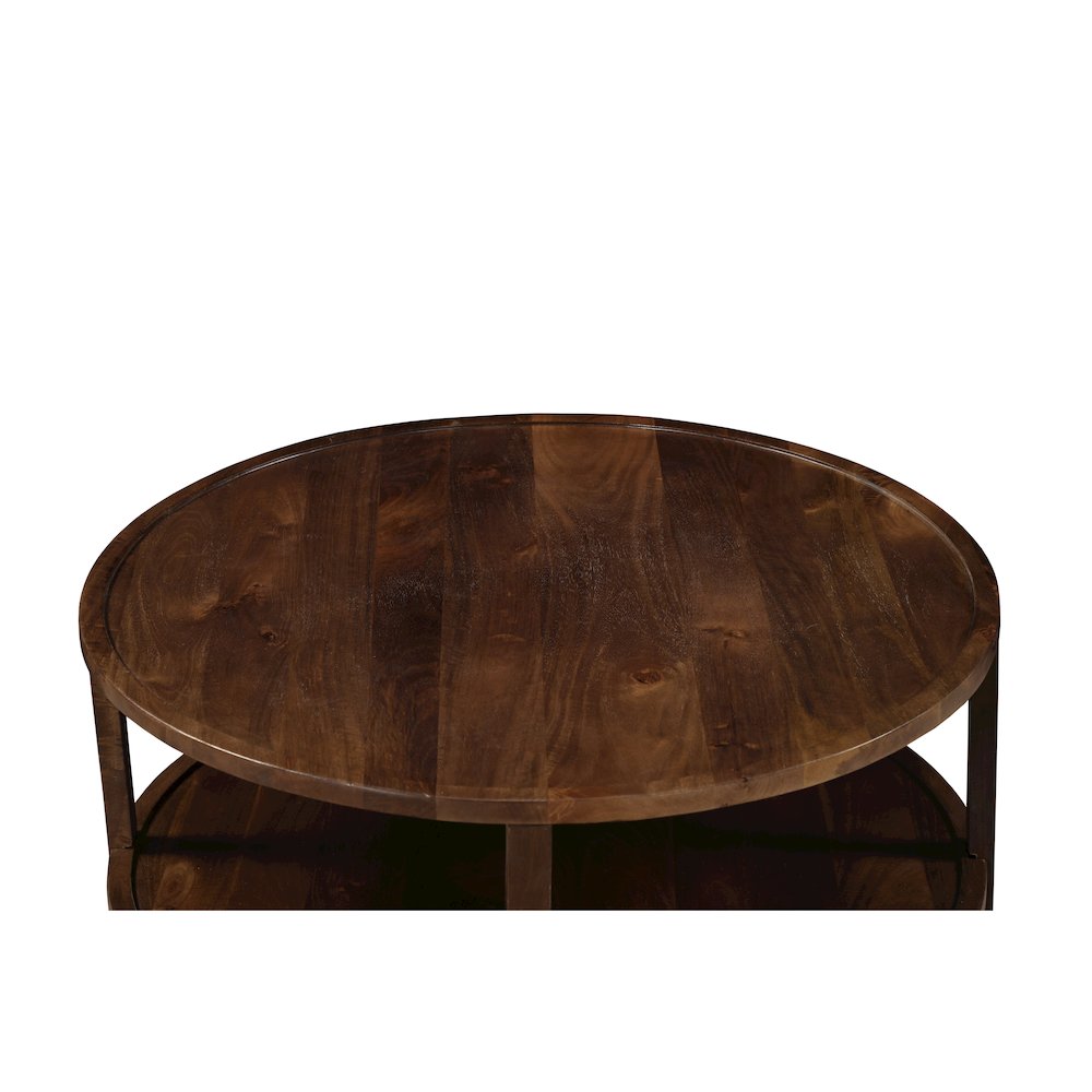 Brown Solid Natural Mango Wood Large Square Coffee Table. Picture 2