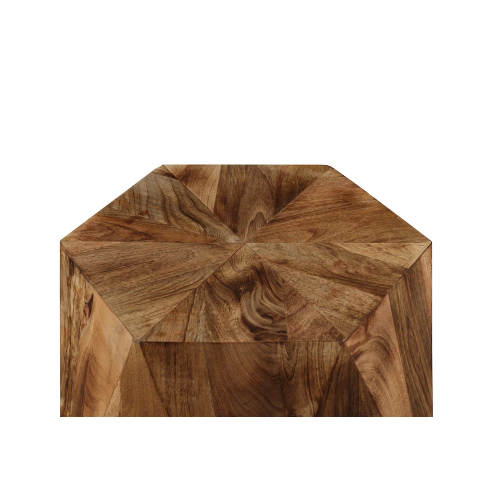 Brown Solid Acacia Wood Side Table Natural Home Accent. Picture 1