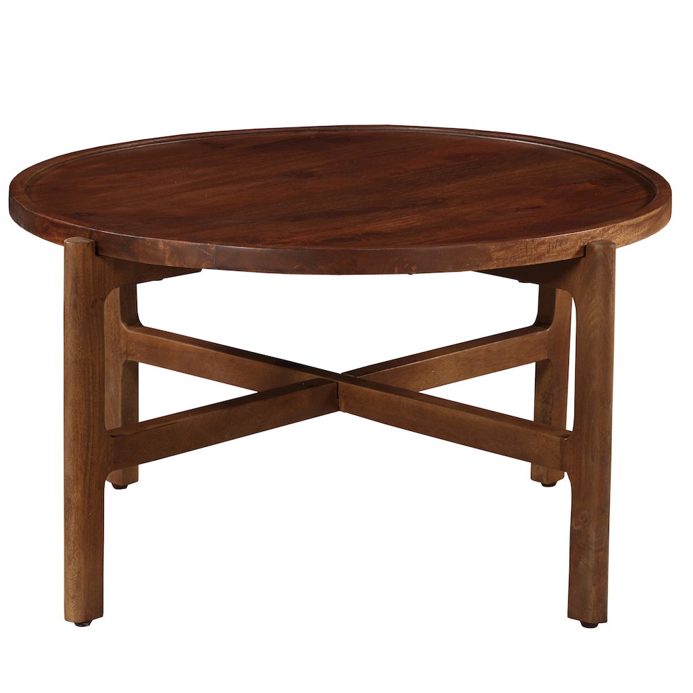 Brown Solid Mango Wood Square Low Profile Coffee Table. Picture 1