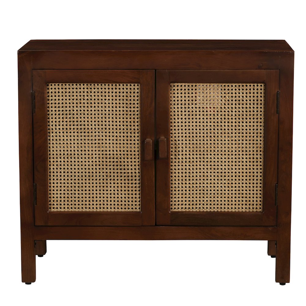 Brown Solid Natural Mango Wood Two-Door Sideboard Cabinet. Picture 1