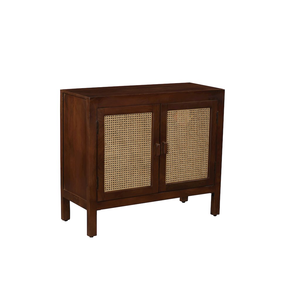 Brown Solid Natural Mango Wood Two-Door Sideboard Cabinet. Picture 3