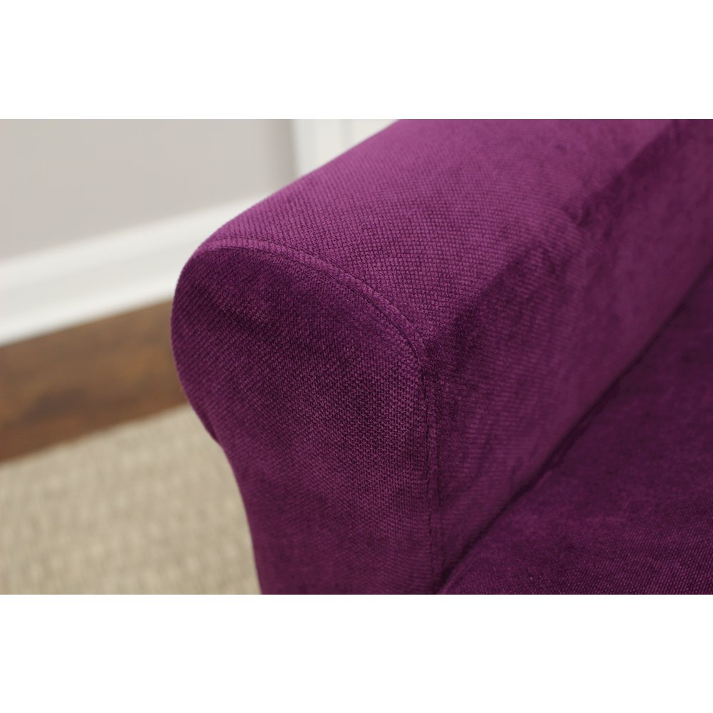 Ellis Rolled Arm Lounge Chair - Purple. Picture 5
