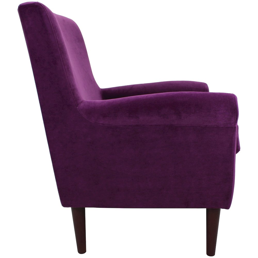 Ellis Rolled Arm Lounge Chair - Purple. Picture 7