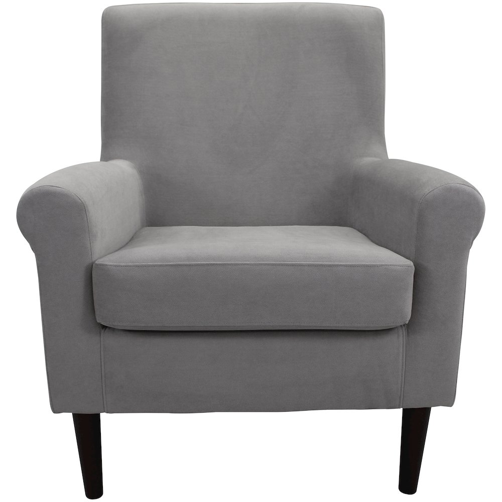 Ellis Rolled Arm Lounge Chair - Gray. Picture 7