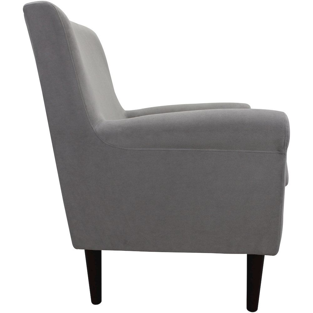 Ellis Rolled Arm Lounge Chair - Gray. Picture 6