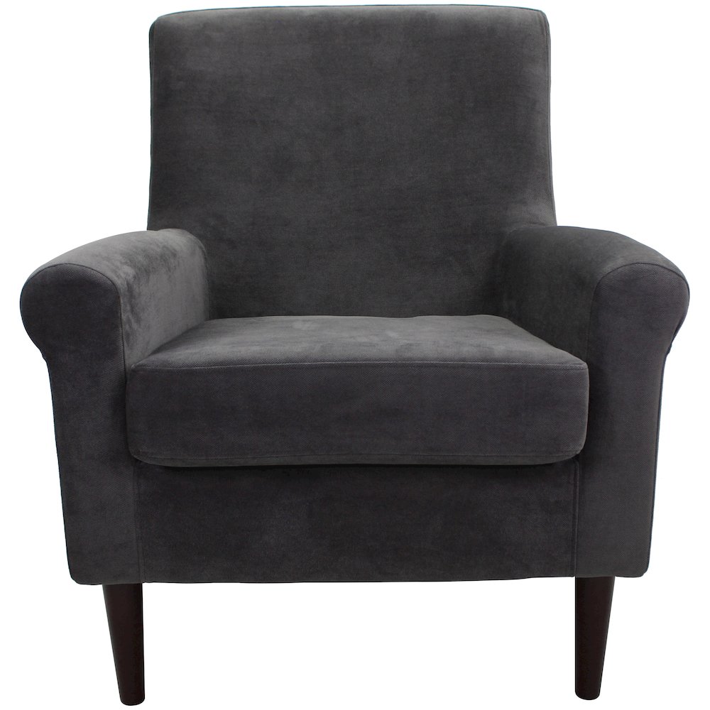 Ellis Rolled Arm Lounge Chair - Dark Gray. Picture 8