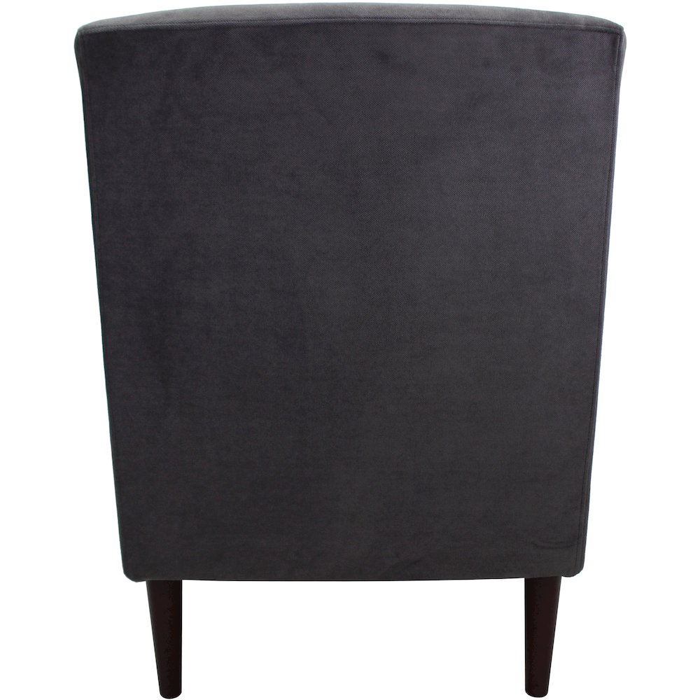 Ellis Rolled Arm Lounge Chair - Dark Gray. Picture 4