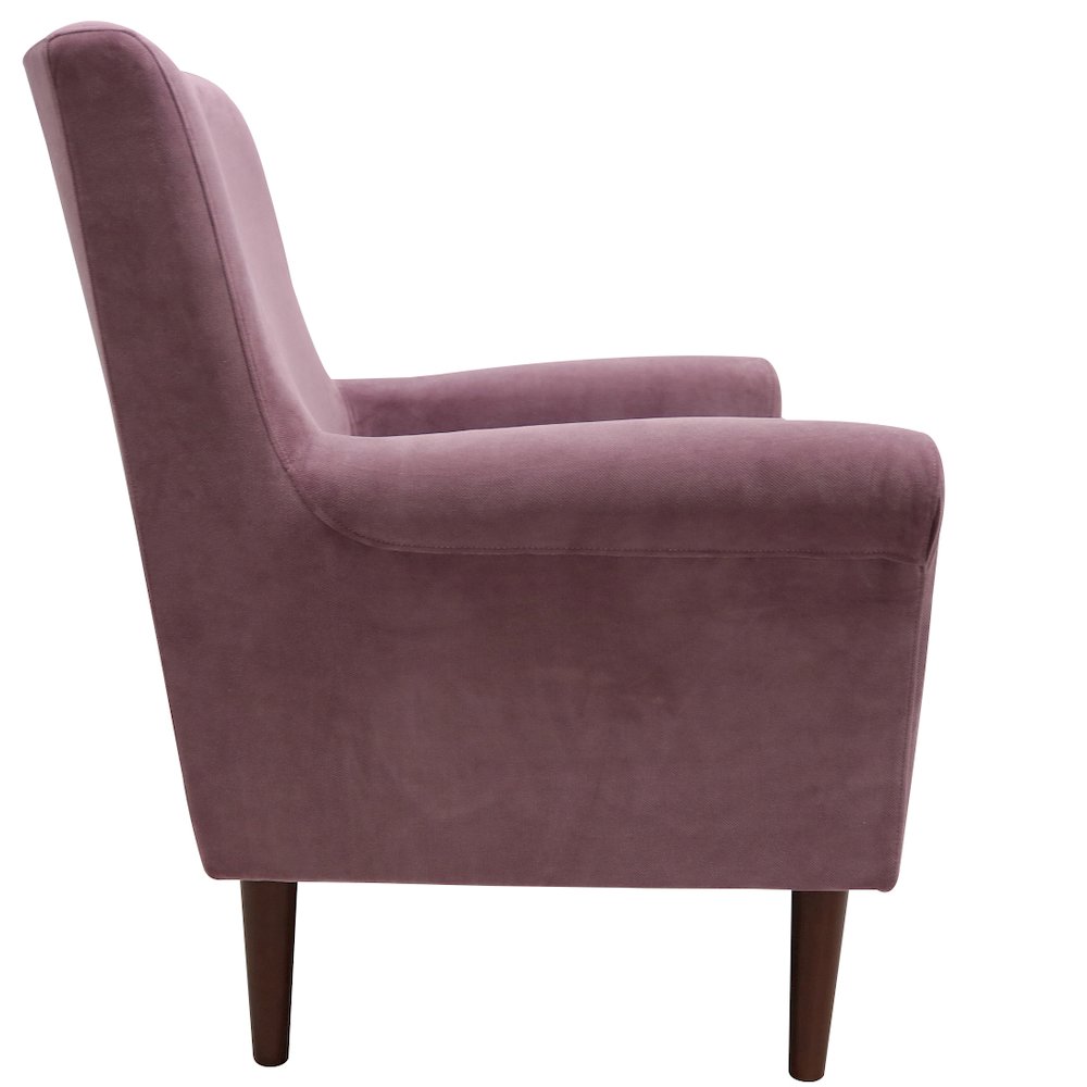 Ellis Rolled Arm Lounge Chair - Mauve. Picture 8