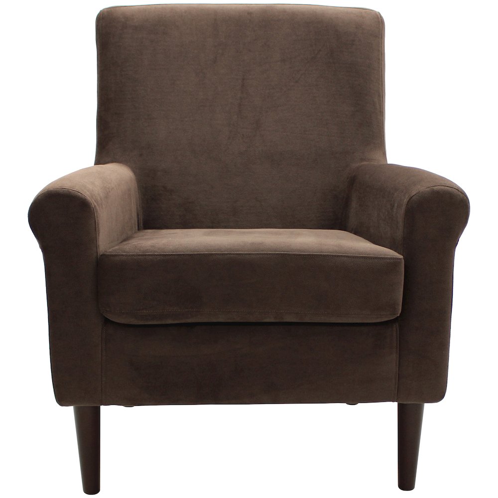 Ellis Rolled Arm Lounge Chair - Pecan. Picture 9