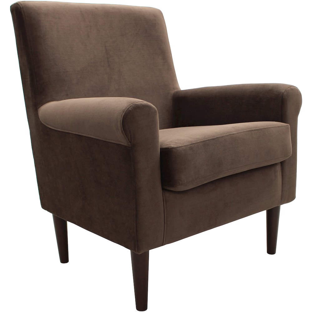 Ellis Rolled Arm Lounge Chair - Pecan. Picture 1