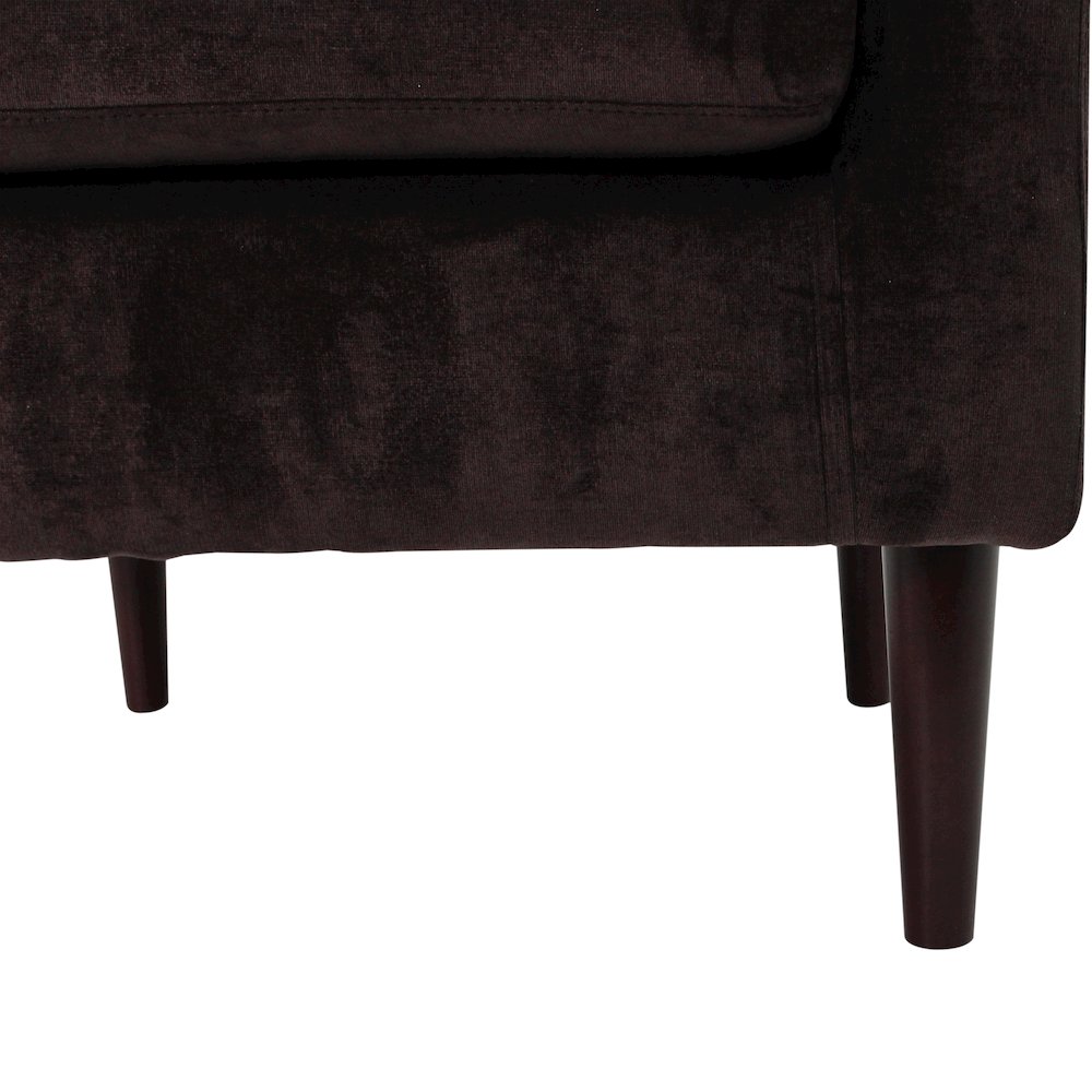 Ellis Rolled Arm Lounge Chair - Pecan. Picture 6